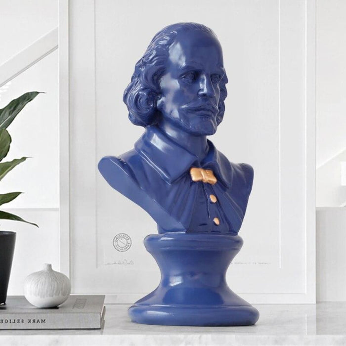 Shakespear & Mozart Head Portraits Bust Large Resin Statues