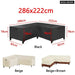 L Shape Corner Outdoor Sofa Cover Waterproof Rattan