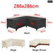 L Shape Corner Outdoor Sofa Cover Waterproof Rattan