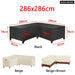 L Shape Corner Outdoor Sofa Cover Waterproof Rattan
