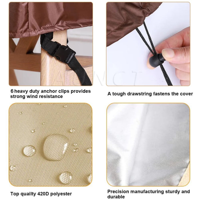 L Shape Corner Outdoor Sofa Cover Waterproof Rattan