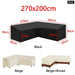 L Shape Corner Outdoor Sofa Cover Waterproof Rattan