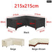 L Shape Corner Outdoor Sofa Cover Waterproof Rattan