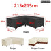 L Shape Corner Outdoor Sofa Cover Waterproof Rattan
