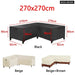 L Shape Corner Outdoor Sofa Cover Waterproof Rattan