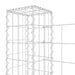 U - shape Gabion Basket With 5 Posts Iron 500x20x100 Cm