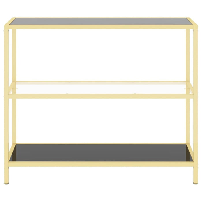 Shelf Black and Transparent 100x36x90 Cm Tempered Glass