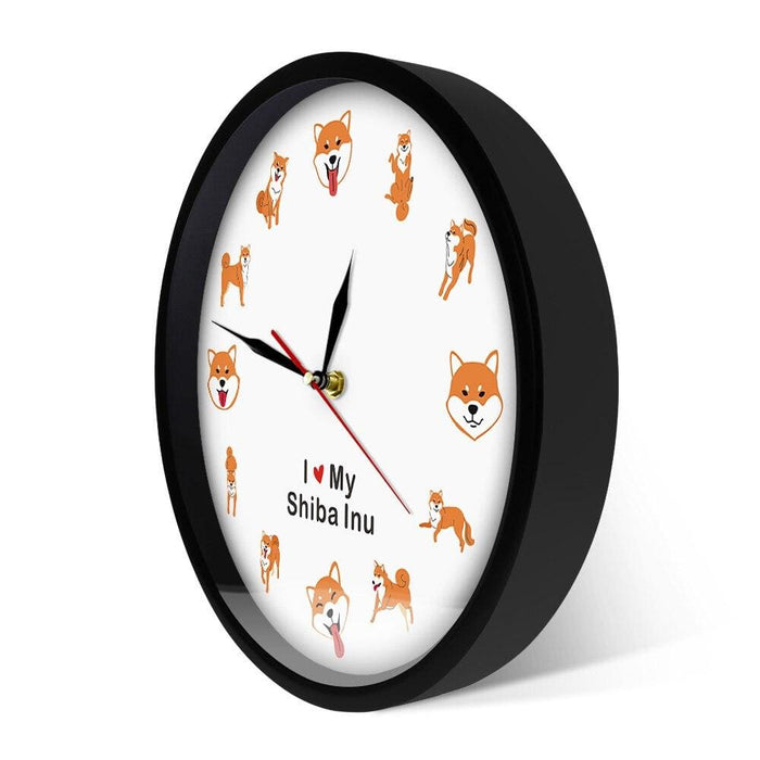Shiba Inu Dog Pet Modern Wall Clock Children Room Cartoon
