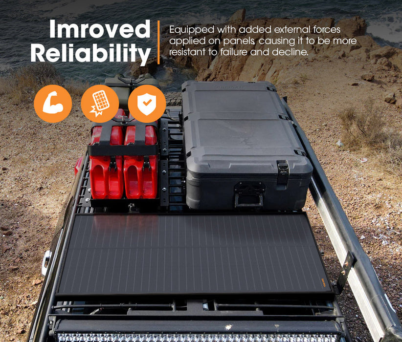 120W Solar Panel Kit Mono Shingled Fixed Power Caravan Camping