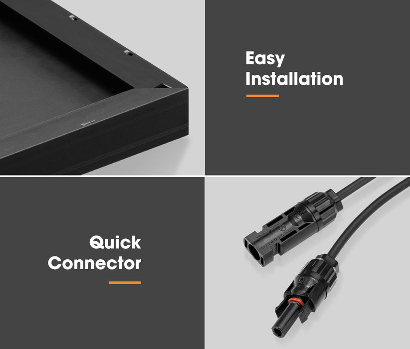 120W Solar Panel Kit Mono Shingled Fixed Power Caravan Camping