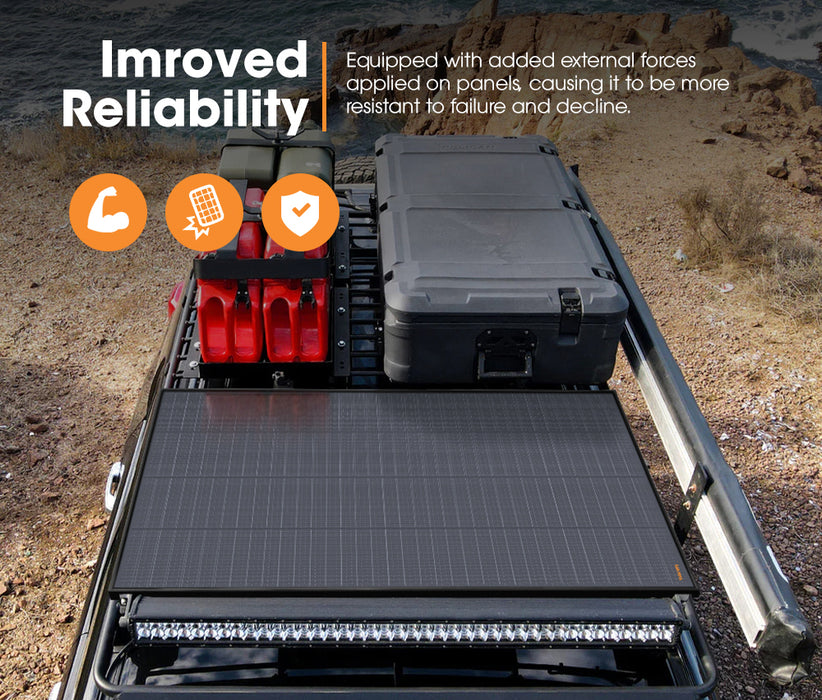 200W Solar Panel Kit Mono Shingled Fixed Power Caravan Camping