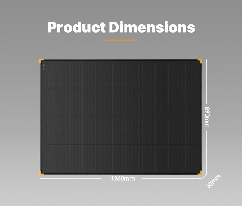 200W Solar Panel Kit Mono Shingled Fixed Power Camping Battery Charging