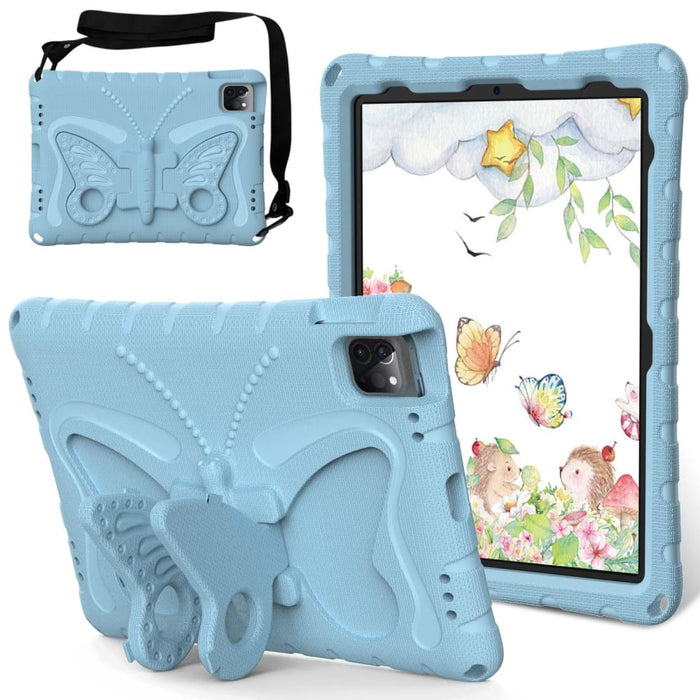 Shockproof Eva Butterfly Bracket Tablet Case Rose For Ipad