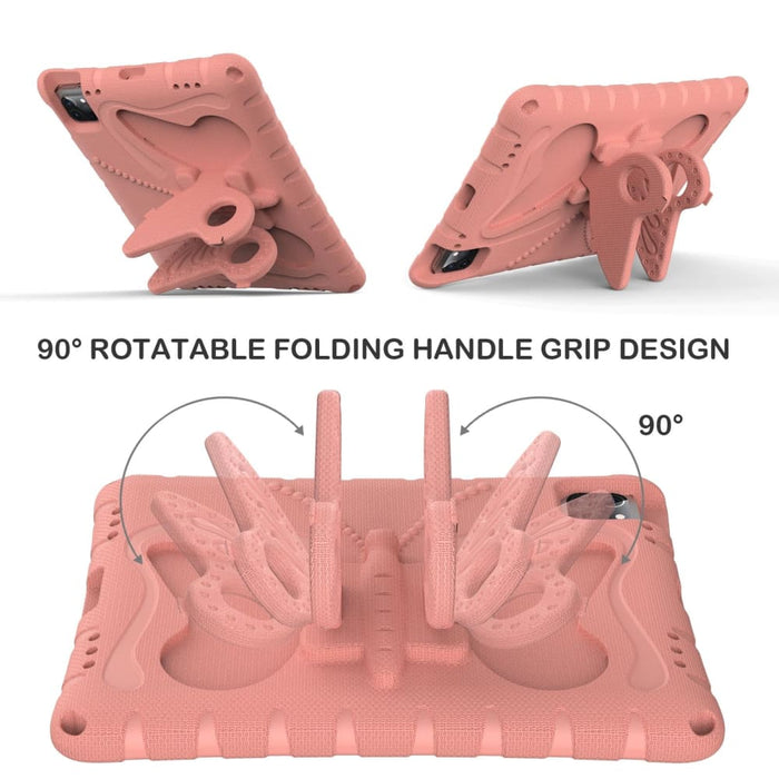 Shockproof Eva Butterfly Bracket Tablet Case Rose For Ipad