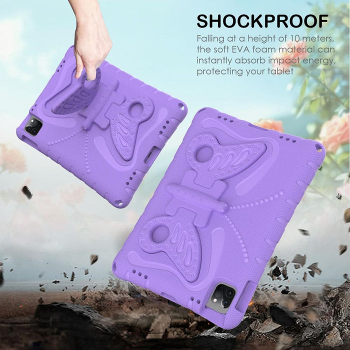 Shockproof Eva Butterfly Bracket Tablet Case Rose For Ipad