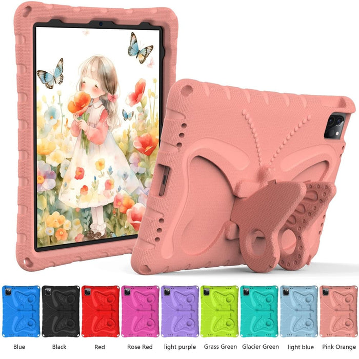 Shockproof Eva Butterfly Bracket Tablet Case Rose For Ipad