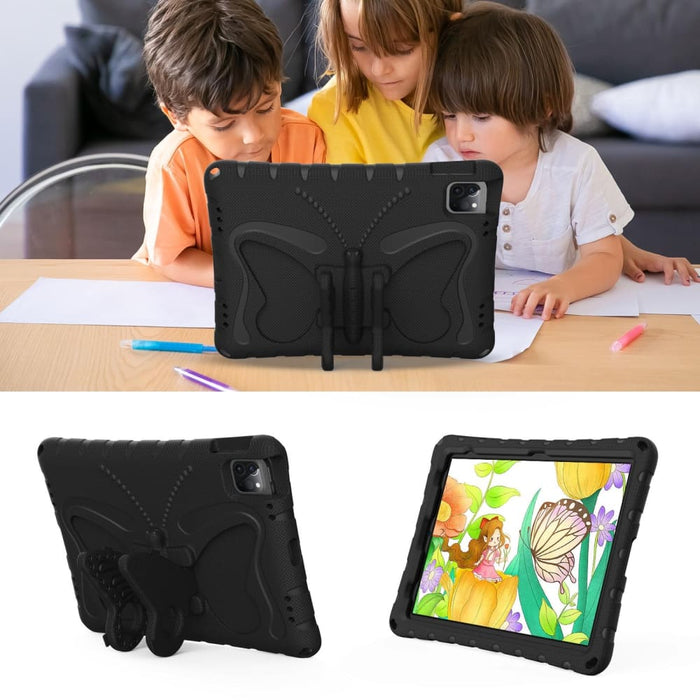 Shockproof Eva Butterfly Bracket Tablet Case Rose For Ipad