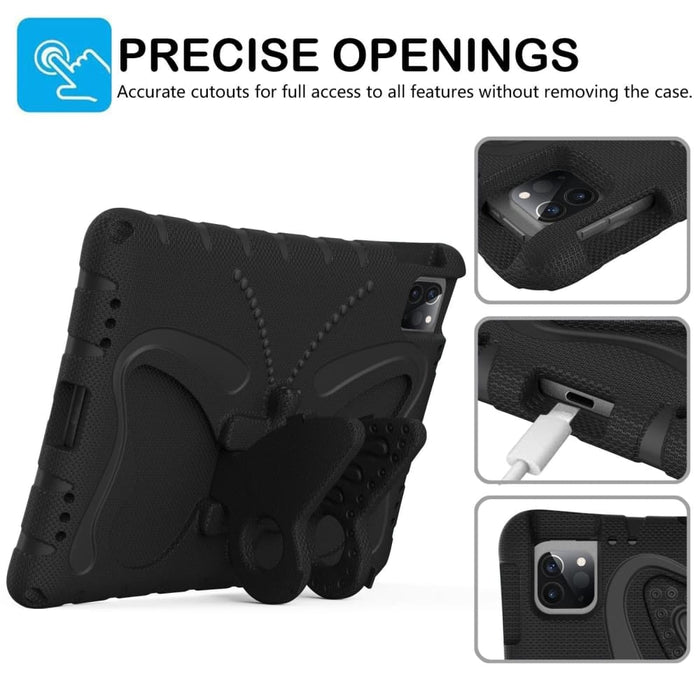 Shockproof Eva Butterfly Bracket Tablet Case Rose For Ipad
