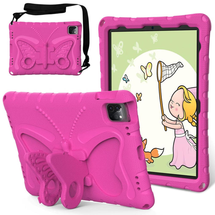 Shockproof Eva Butterfly Bracket Tablet Case Rose For Ipad
