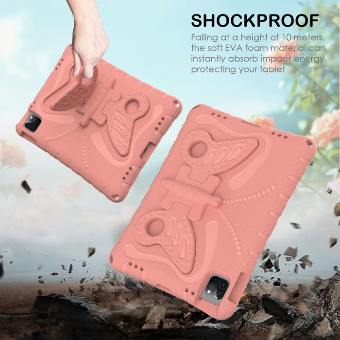 Shockproof Eva Butterfly Bracket Tablet Case Rose For Ipad