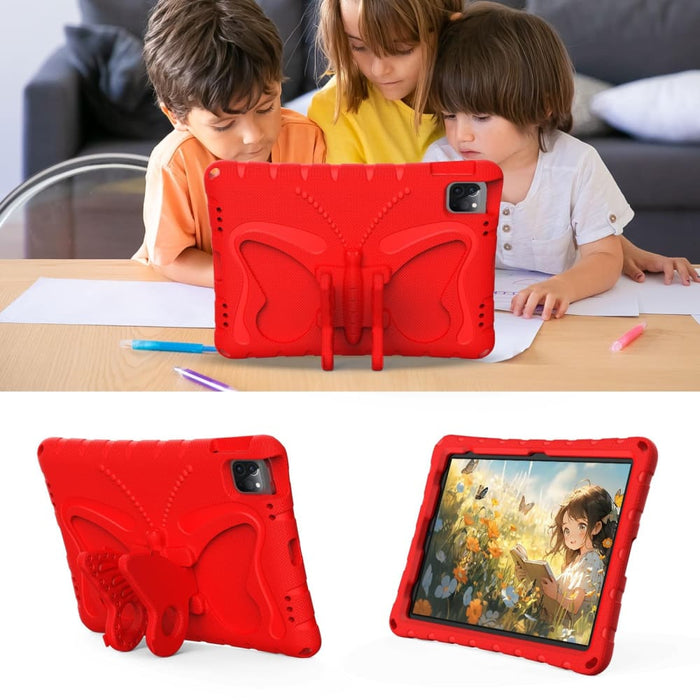 Shockproof Eva Butterfly Bracket Tablet Case Rose For Ipad
