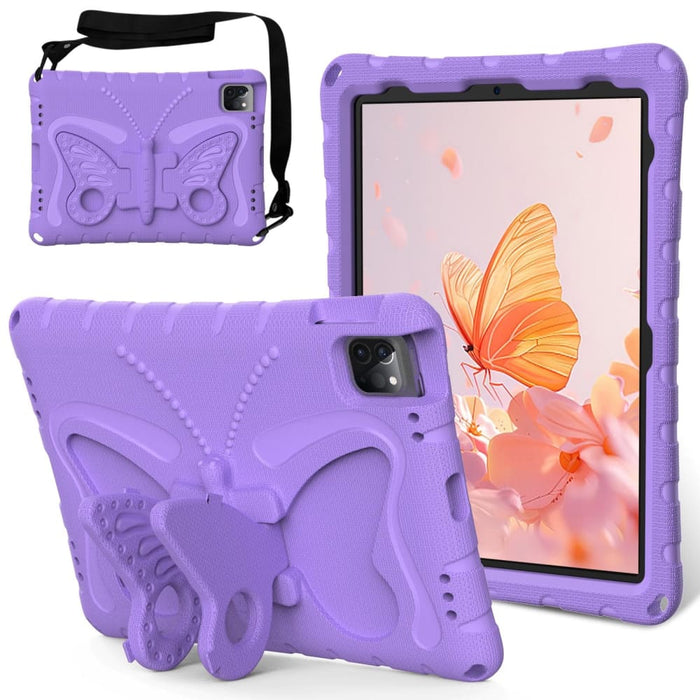Shockproof Eva Butterfly Bracket Tablet Case Rose For Ipad