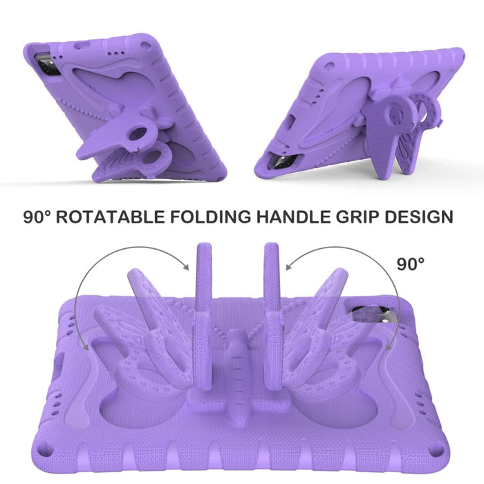 Shockproof Eva Butterfly Bracket Tablet Case Rose For Ipad
