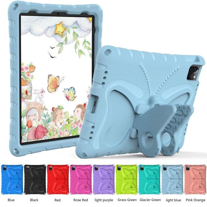Shockproof Eva Butterfly Bracket Tablet Case Rose For Ipad