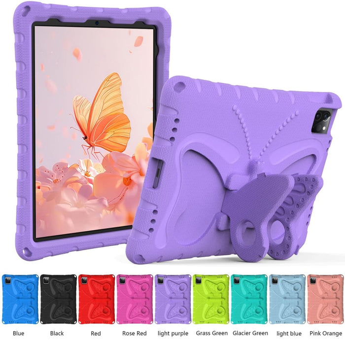 Shockproof Eva Butterfly Bracket Tablet Case Rose For Ipad