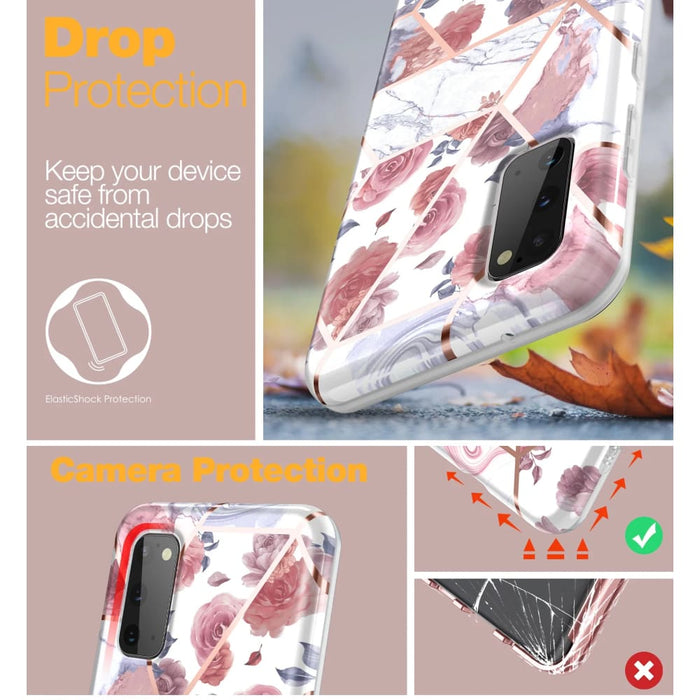 Shockproof Marble Case For Samsung Galaxy S20 5g With Built