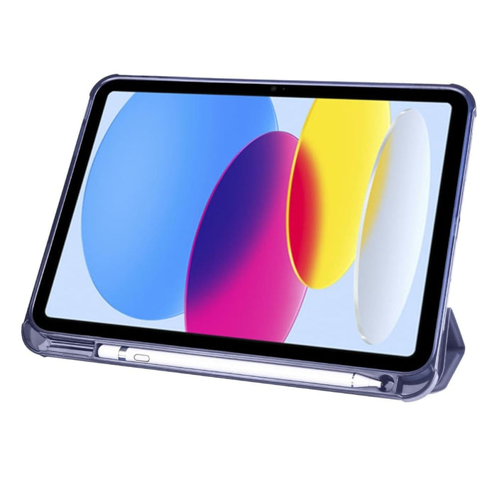 Shockproof Three Fold Tablet Leather Case For Ipad 10th Gen