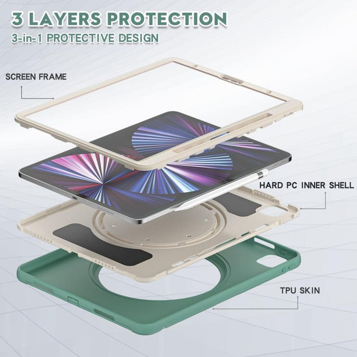 Shockproof Tpu Pc Protective Tablet Case With 360 Degree