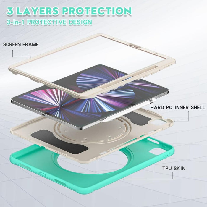 Shockproof Tpu Pc Protective Tablet Case With 360 Degree