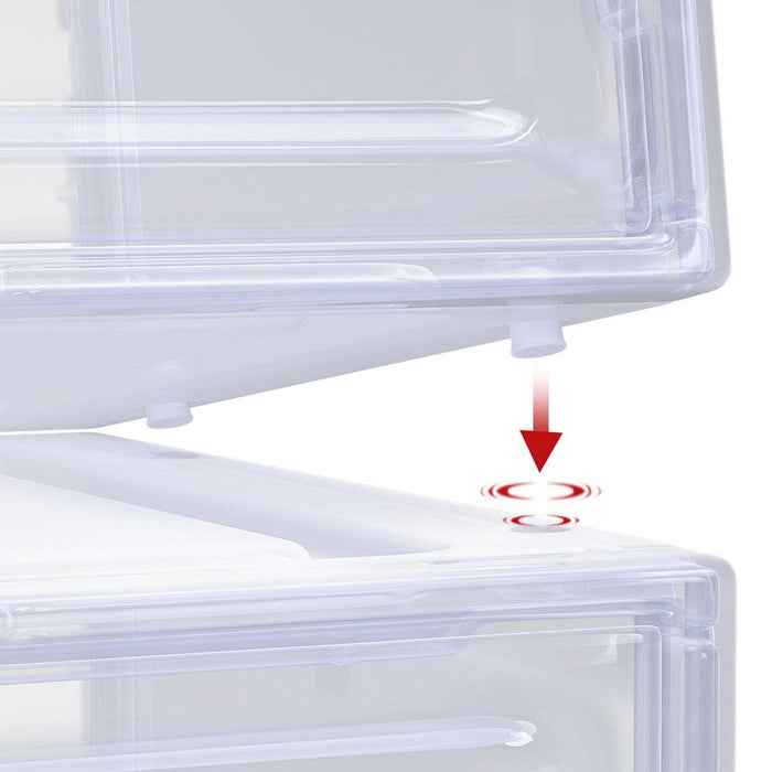 Goslash Picks Diy Shoe Box Set of 2 Stackable Storage Case