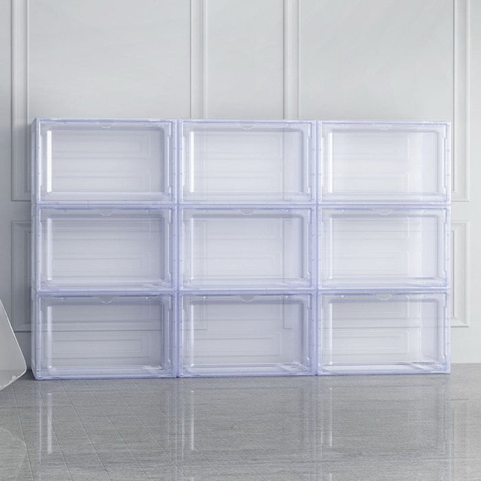 Goslash Picks Diy Shoe Box Set of 2 Stackable Storage Case