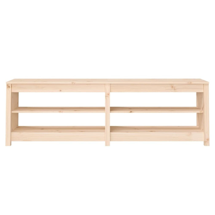 Shoe Bench 160x36.5x50 Cm Solid Wood Pine Nxoixa