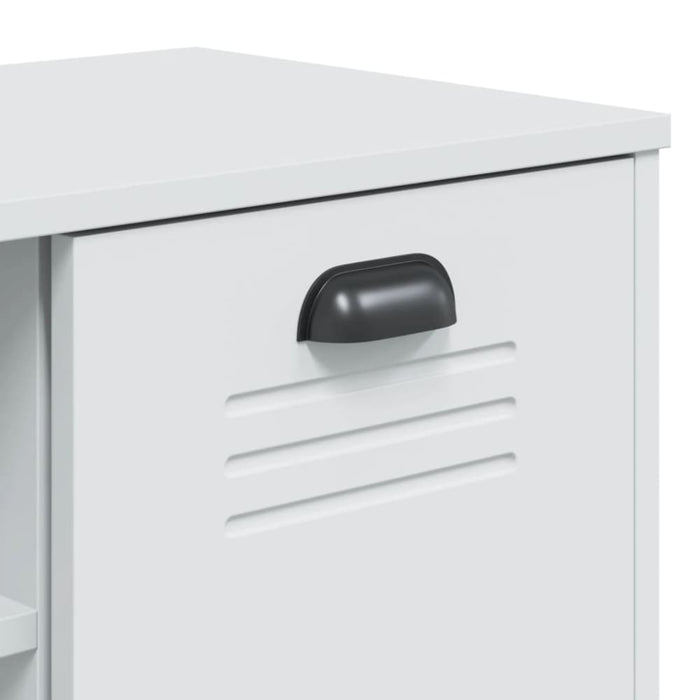 Shoe Bench Viken White 106x35x45 Cm Solid Wood Pine Tiaktx