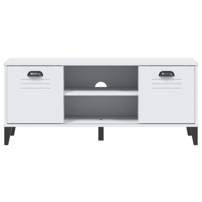 Shoe Bench Viken White 106x35x45 Cm Solid Wood Pine Tiaktx