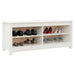 Shoe Bench White 110x38x45.5 Cm Solid Wood Pine Notiip