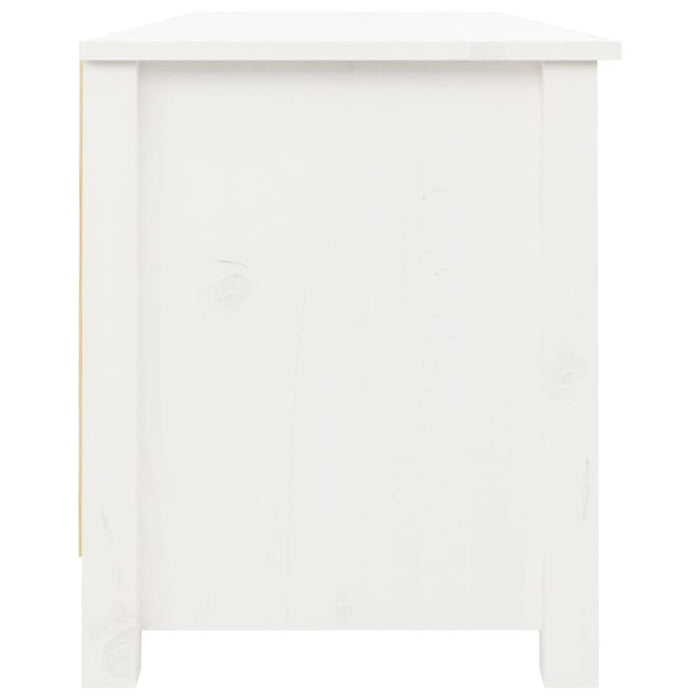 Shoe Bench White 110x38x45.5 Cm Solid Wood Pine Notiip