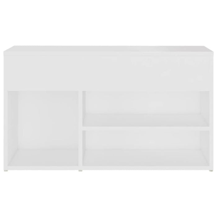 Shoe Bench White 80x30x45 Cm Engineered Wood Nbniai