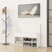 Shoe Bench White 80x30x45 Cm Engineered Wood Nbniai