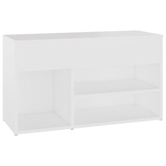 Shoe Bench White 80x30x45 Cm Engineered Wood Nbniai