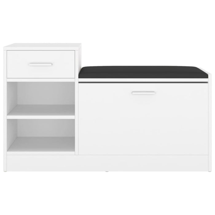 Shoe Bench White 94.5x31x57 Cm Chipboard Txliao