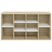 Shoe Bench White and Sonoma Oak 103x30x54.5 Cm Chipboard