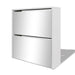 Shoe Cabinet 2-layer Mirror White 63x17x67 Cm Xatbal