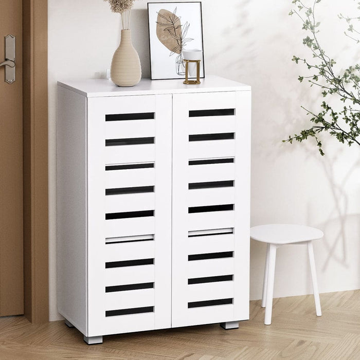 Shoe Cabinet 20 Pairs 5-tier White Alster