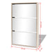 Shoe Cabinet 3-layer Mirror Oak 63x17x102.5 Cm Xatbai