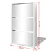 Shoe Cabinet 3-layer Mirror White 63x17x102.5 Cm Xatban