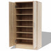 Shoe Cabinet 7 Shelves Oak Xatblo